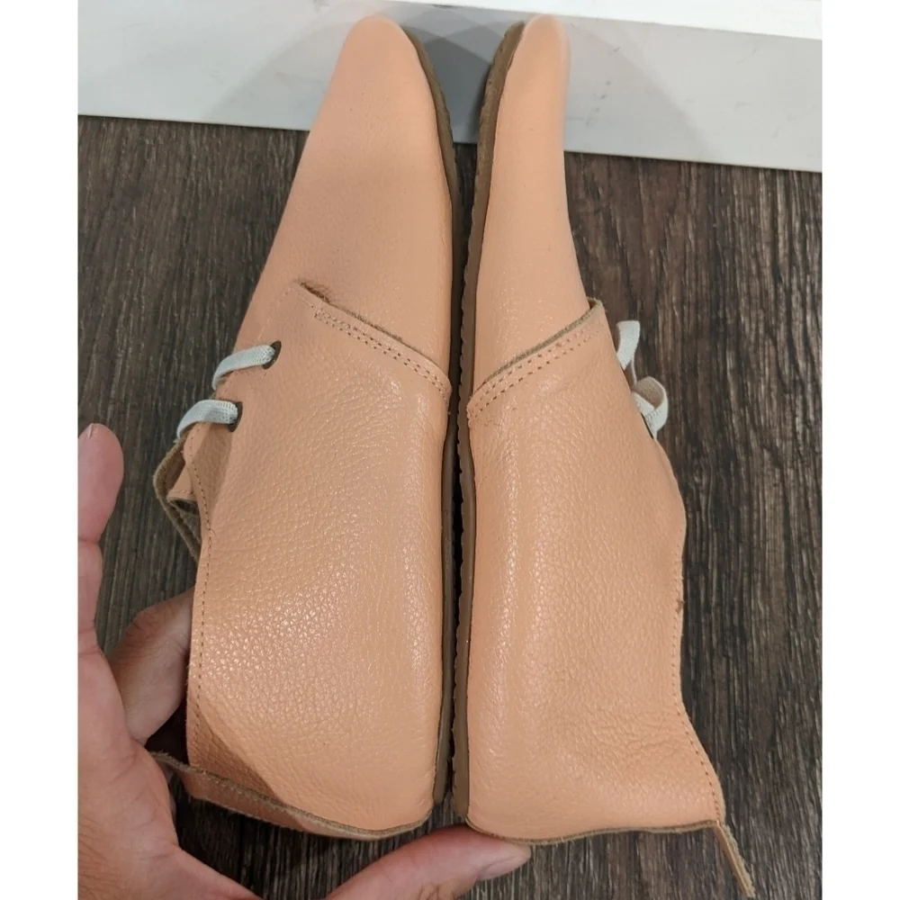 Monkey Feet Peach Colored Flats Size 6-7 Years